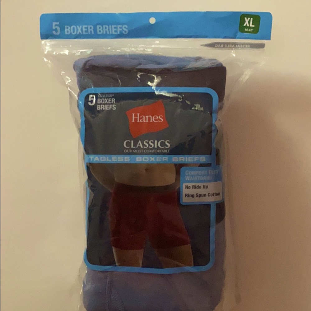 Hanes Tagless Boxer Briefs XL